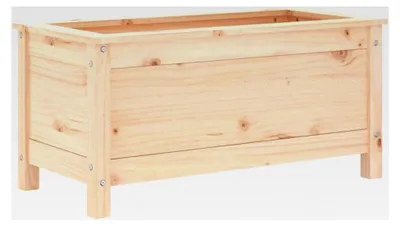 Produktbild von Pflanzkübel aus Holz für Gemüse, Blumen und Kräuter, Hochbeet für Balkon, Garten und Terrasse