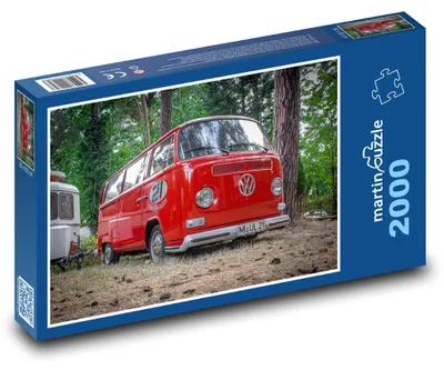 Obrázok produktu pre Puzzle 2000 Červený retro autobus - martinpuzzle
