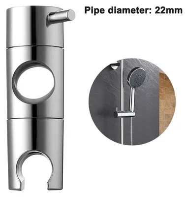 Obrázek produktu pro Držák sprchové hlavice, univerzální, nastavitelný, otočný o 360°, pro sprchové hlavice o průměru 19/22/25 mm, ABS, galvanizovaný, s ochranou proti poškrábání, černý