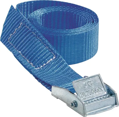 Image de Sangle d'arrimage DIN EN 12195-2, longueur 1 m, largeur 25 mm, avec boucle de serrage LC U 250 daN