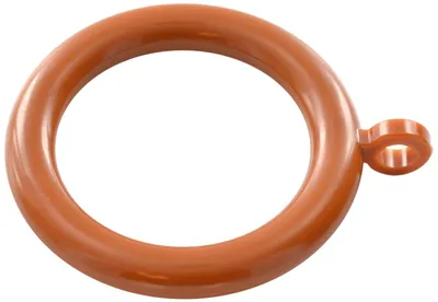 Gardinenringe mit Öse, 28 mm Ø, 8 Stück, Mittelbraun