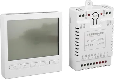 Zdjęcie produktu dla Bezprzewodowy termostat LCD Panel sterowania temperaturą 220V RF Inteligentny sterownik AC dla wentylatorów Szklarnie Hodowla zwierząt domowych