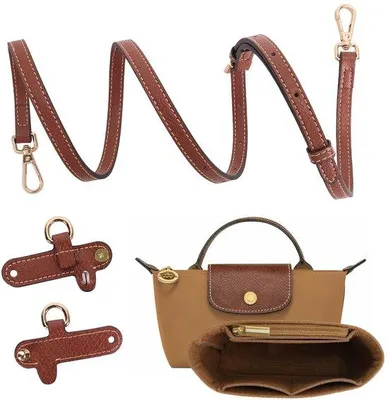 Produktbild von Schulterband für Damen-Tasche, Organizer ohne Lochung, verstellbarer Leder-Ersatzband, mehrere Taschen, Handtaschen, passt auf Mini-Format (Kaki, 1,2 cm)