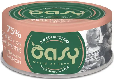 Zdjęcie produktu dla Karma mokra dla kota Oasy More Love tuńczyk z łososiem 70gr