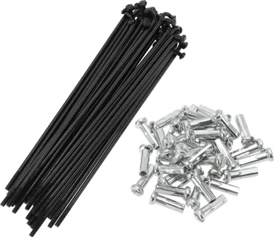 Produktbild von Universelle Fahrradspeichen Fahrradrad Speichen 14G 101mm Länge Kohlenstoffstahl Schwarz 1 Satz