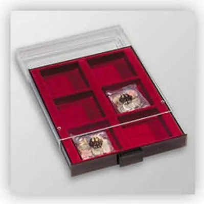 Produktbild von Münzbox 6 eckige Fächer im Format 86x86 mm, rauchfarben