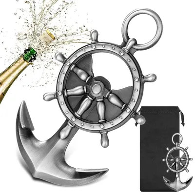 Immagine prodotto di Solidchoice - Apribottiglie a forma di ancora, ideale come regalo per gli appassionati di nautica