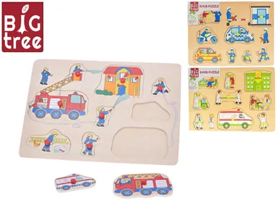 Produktbild von Holzpuzzle Polizei/Ambulanz/Feuerwe.
