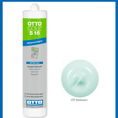 Produktbild von Otto Chemie Ottocoll S16 Spiegel-Klebstoff Kermaik Glas Aluminium Acylglas 310ml