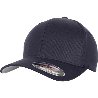Produktbild von FLEXFIT 6477 | Flexfit Wool Blend Cap, Silberne Schirmunterseite - Farbe: Dark Navy - Größe: S/M