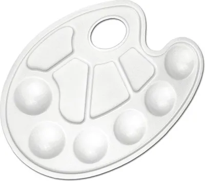Immagine prodotto di Tavolozza ovale in plastica per pittura - 17x24 cm