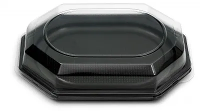Produktbild von 10 Catering- Trays schwarz inklusive DECKEL, 350 x 250 x 80 mm, 1165+1171, A