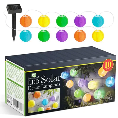 Produktbild von Solar-LED-Gartenbeleuchtung / Umgebungsbeleuchtung für den Außenbereich – Kabellänge 3,7 Meter – Laternen zum Aufhängen – Solarenergie – ⌀ 6 cm