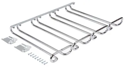 Immagine prodotto di Portabicchieri Sottopensile 28 cm Porta Calici Coppe in Acciaio Emuca Cromato