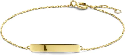 Produktbild von Neu Bling 9NBG-0248 Gouden Armband - Dames - Plaat Armband - 23 x 4 mm - Ankerverschluss - 16 + 1 + 1 cm - 14 Karat - Goud