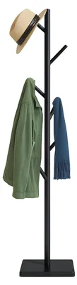 Image de Porte-manteau en bois avec 8 crochets, sur pied
