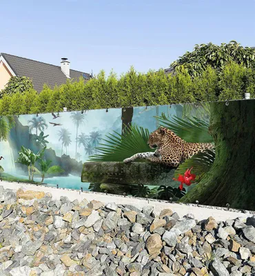 Produktbild von Zaunbanner Tiere im Dschungel Sichtschutz Garten Zaun