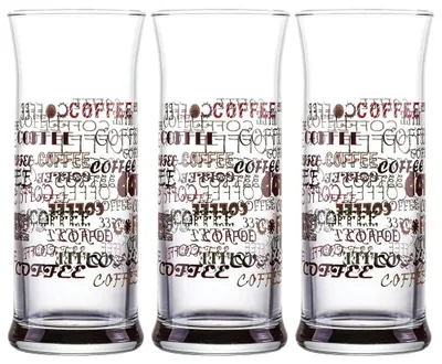 Productafbeelding van Topkapi 251.03 "Italiano" set van 3 ijskoffeglazen/frappé glazen, inhoud: ongeveer 290 ml