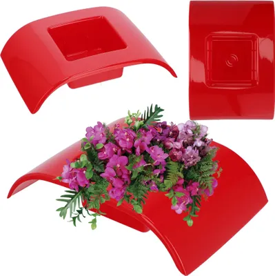 Obrázok produktu pre Kvetináč - Ikebana miska - Malá - Pre kvetinové aranžmány - Červená