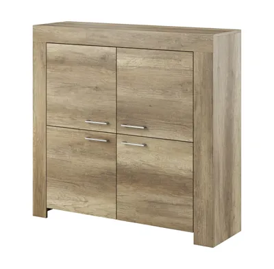Produktbild von Furniture24 Highboard Sky Kommode mit Türen Country grau