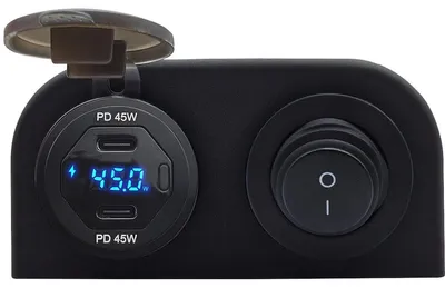 Produktbild von ProRide 12V USB-C Autoladegerät 45W QC3.0, 2 Ports mit Wattmeter