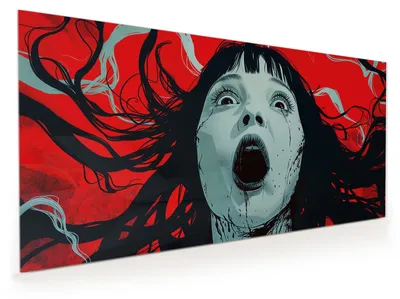 Produktbild von Küchenrückwand Spritzschutz Glas mit Motiv Schreiende Person 40 x 40 cm