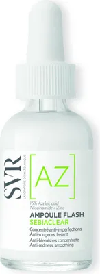 Zdjęcie produktu dla SVR Sebiaclear Ampule Flash Koncentrat wygładzający korygujący niedoskonałości i zaczerwienienia, 30 ml