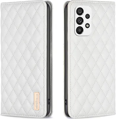 Produktbild von Galaxy A73 5G Hülle, Elegant Bookstyle Flip Leder Kartenfächer Schutzhülle mit Ständer für Samsung Galaxy A73 5G Weiß