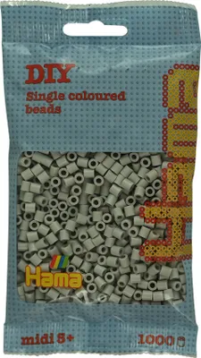 Produktbild von Hama Bügelperlen midi kieselgrau im Beutel 1.000 Bügelperlen