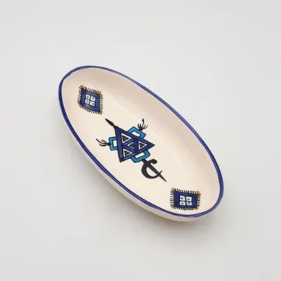 Immagine prodotto di Piatto ovale Sahel bleu - L 30 cm
