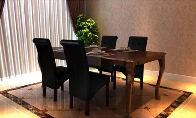 Produktbild von vidaXL Esszimmerstühle 4 Stk. Schwarz Kunstleder