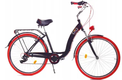 Zdjęcie produktu dla Rower Dallas City Alu 28" 7spd GE - czarny z czerwonym