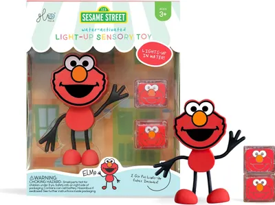 Obrázok produktu pre Glo Pals Elmo zo Sesame Street – Senzorické kocky, ktoré svietia vo vode, 2 ks