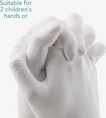 Produktbild von Famanu 3D Gipsabdruckset für Hände - Handabdruck in Gips - Für 1 Erwachsenen oder 2 Kinder
