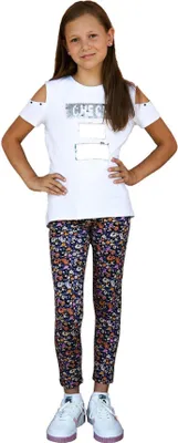 Produktbild von Mädchen Kinder Leggings gemustert in Baumwolle; Muster-3 116/122