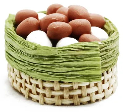 Produktbild von Ostertischdeko mit Miniatur Eierkorb