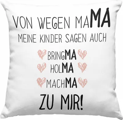 Produktbild von Trendation - Mama Deko-Kissen mit Füllung 40x40 mit Spruch Geschenk Muttertag von Tochter Sohn Mutter  Deko-Kissen mit Füllung 40x40 (Grün)