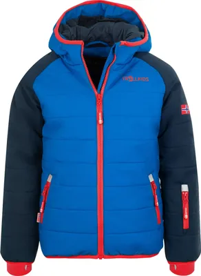 Trollkids Hafjell PRO Skijacke, Navy/Mittelblau/Grün,
