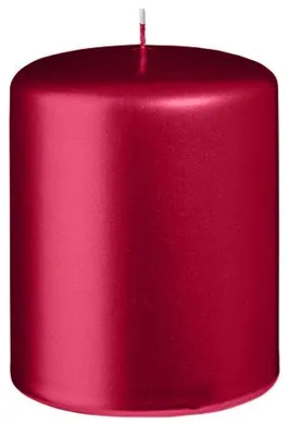 Produktbild von Stumpenkerzen Metallic Matt Weihnachtsrot Rot 100 x Ø 80 mm, 12 Stück