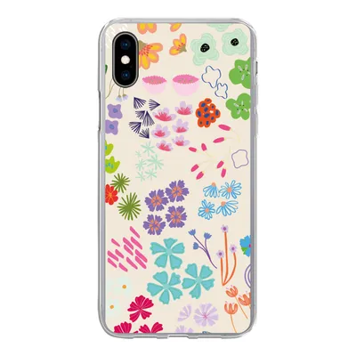 Produktbild von MuchoWow® Handyhülle Schutzhülle Hülle für iPhone Xs Blume - Muster - Anemone Silikon Softcase Handy Hülle - Handytasche
