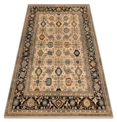 Image de Tapis en laine OMEGA PARILLO Cadre jadeit marron marron 170x235 cm