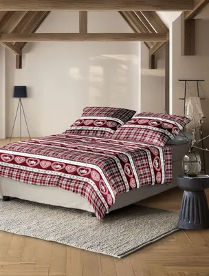 Produktbild von Irisette GmbH & Co. KG Mako-Satin Bettwäsche Set Wave 8761 Farbe rot Größe 135x200+80x80