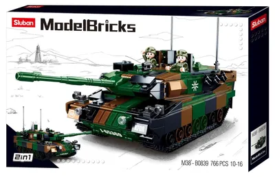 Produktbild von Sluban Bauset - Army Main Battle Tank Europe - 766 Steine - Militärspielzeug