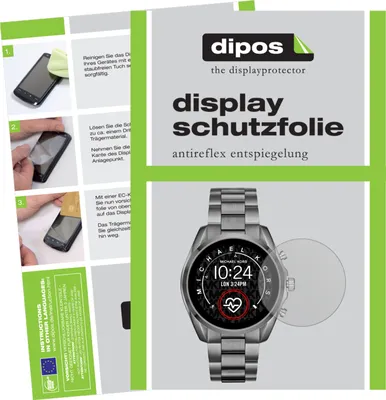 Produktbild von 2x Schutzfolie für Michael Kors Bradshaw 2 matt Displayschutzfolie Folie Display Schutz dipos