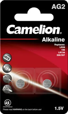 Produktbild von Camelion AG2 1,5V Alkaline Knopfzelle 2er Blister