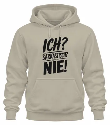 Zdjęcie produktu dla Bluza z kapturem "Ironia, humor, sarkazm, cynizm", naturalna, rozmiar XL
