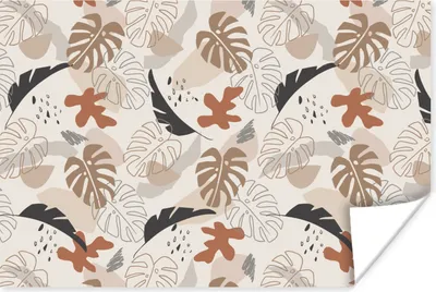 Produktbild von MuchoWow® Poster Sommer - Monstera - Braun 90x60 cm - Schlafzimmer