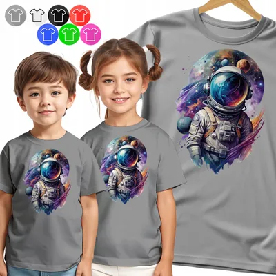 Obrázek produktu pro Dětské tričko - Astronaut - portrét s realistickým vzorem - L