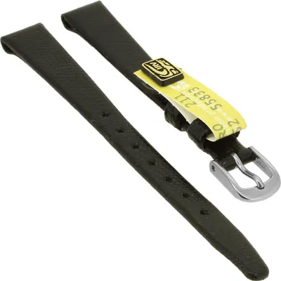Produktbild von EULIT TEJU CLIP Uhrenarmband | echt Eidechsenleder | schwarz 35335, Stegbreite:18mm, Schließe:Gelbgolden