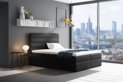 Produktbild von Boxspringbett Schlafzimmerbett LUCA 120x200cm Schwarz